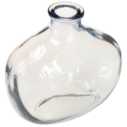 Kleine glazen vaas helder modern mini vaas glas 11×6×10cm 3 stuks