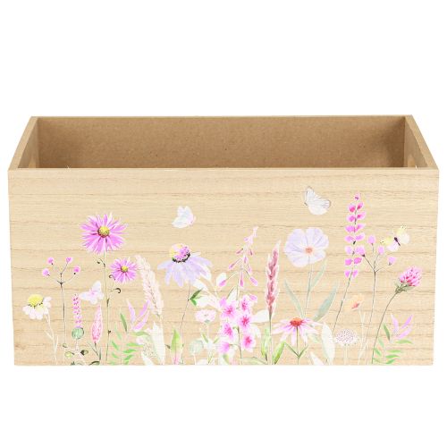 Artikel Klein houten doosje houten doosje bloemen vlinder 30x18cm