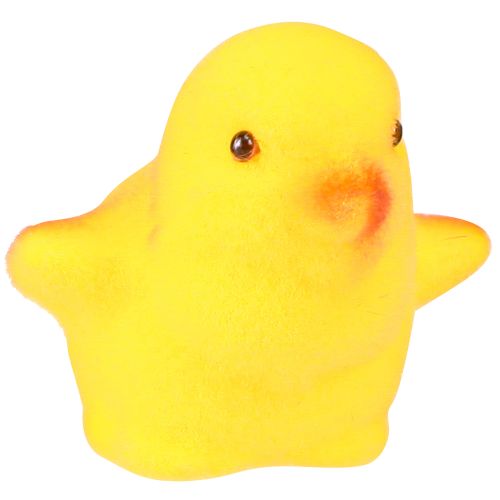 Artikel Kleine paaskuikens geeloranje geflockt H4,5cm 18 st