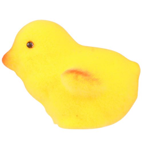 Artikel Kleine paaskuikens geeloranje geflockt H4,5cm 18 st