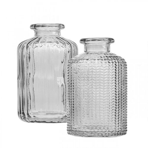 Floristik24 Kleine vazen glazen vaas bloemenvaas glas Ø6cm H10cm 2st
