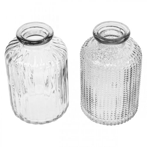 Floristik24 Kleine vazen glazen vaas bloemenvaas glas Ø6cm H10cm 2st