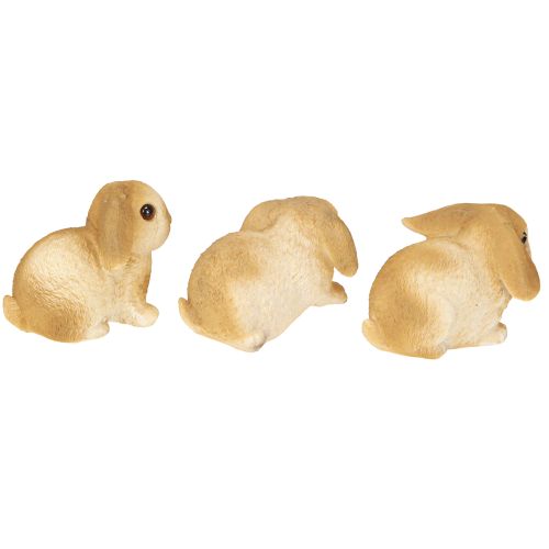 Artikel Kleine Paashaas Decoratie Konijn Polyresin 9×6×6.5cm 3st