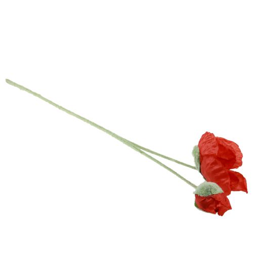 Artikel Kunstbloemen klaproos rood 67cm