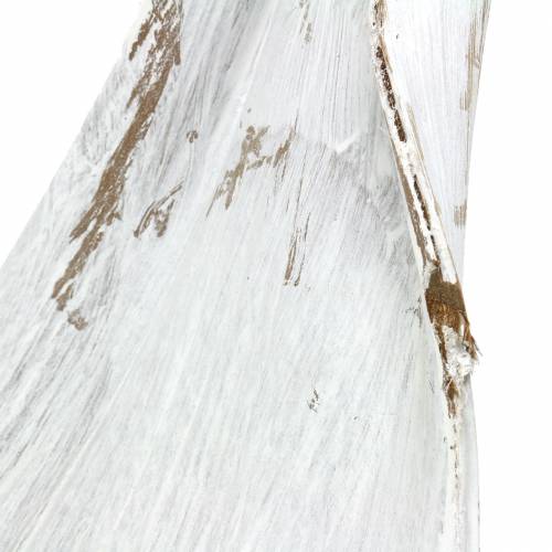 Artikel Kokosnootschaal kokosblad wit gewassen natuurlijke decoratie 35cm