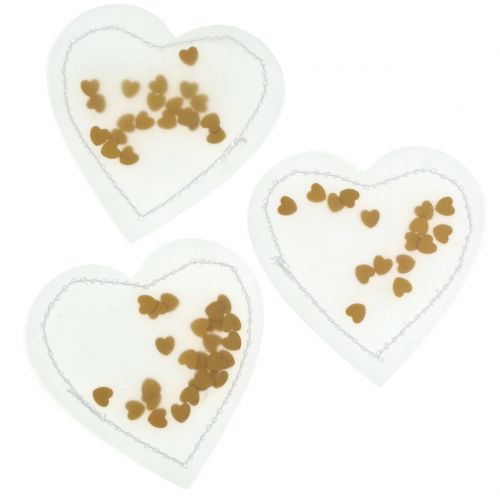 Floristik24 Confetti hart goud 5cm 24 st