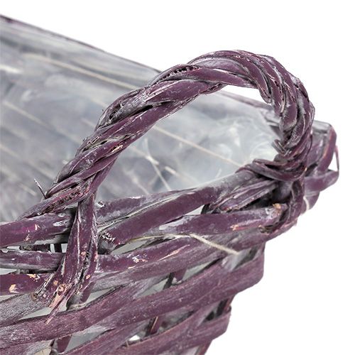 Mand vierkant donkerpaars 25cm x 18cm H10cm