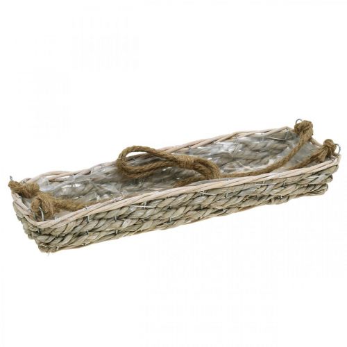 Artikel Hangmand, hangmand, plantenbak gevlochten naturel, gewassen wit L43.5cm