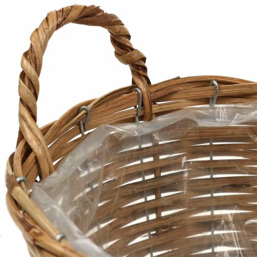 Floristik24 Mand rieten mand Ø25cm hoog 20cm bloemenmand voor opplant