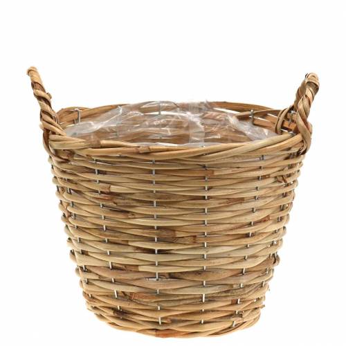 Floristik24 Mand rieten mand Ø25cm hoog 20cm bloemenmand voor opplant