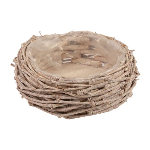 Floristik24 Rieten mand plantenmand gewassen wit Ø20cm H10cm