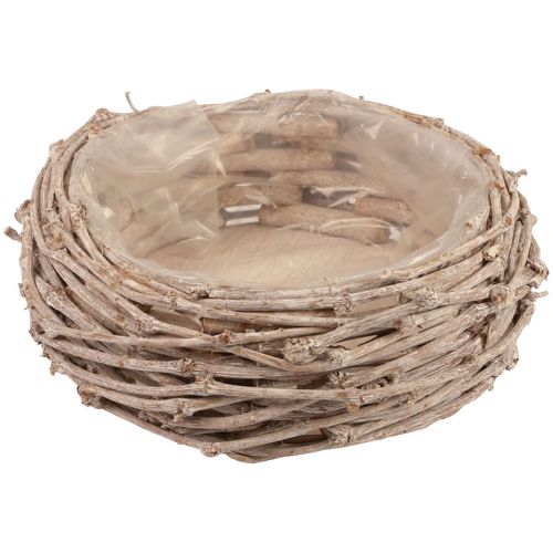 Floristik24 Rieten mand plantenmand gewassen wit Ø25cm H11cm