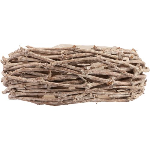 Floristik24 Rieten mand plantenmand gewassen wit Ø25cm H11cm