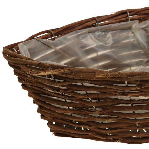Floristik24 Mand gevlochten plantenmand plantenboot L44cm H11cm