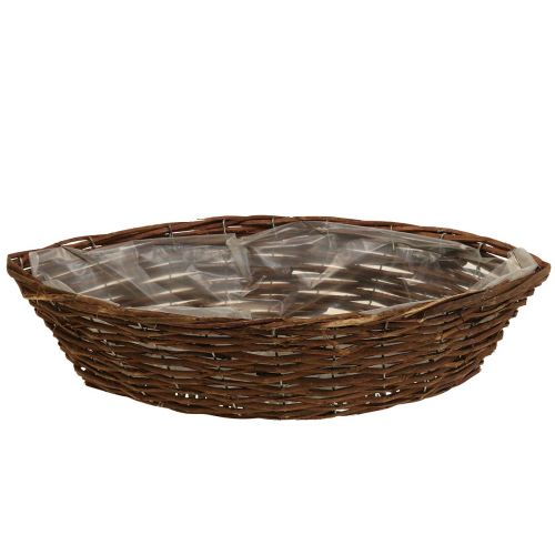 Floristik24 Mand gevlochten plantenmand plantenboot L44cm H11cm