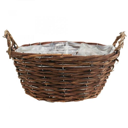 Gevlochten mand met hengsels Plantenmand Siermand Ø29×H13cm