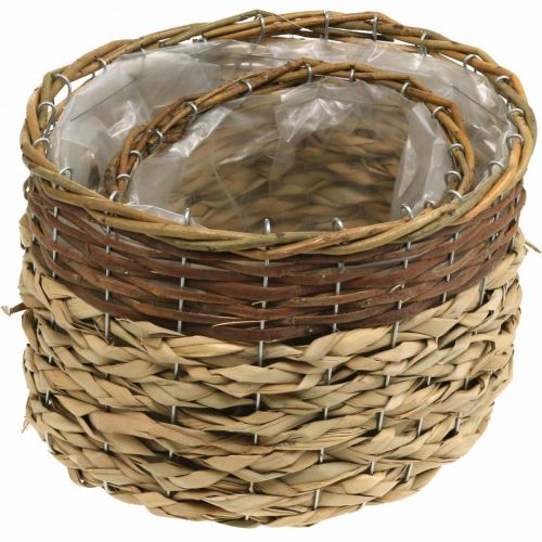 Artikel Rieten Mand Naturel Rieten Plantenschaal Naturel L30/22cm H20/17cm Set van 2