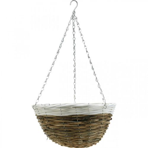 Artikel Plantenschaal, hanging basket, hanging basket naturel, wit Ø35cm