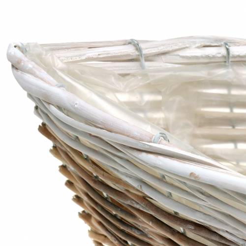 Floristik24 Mand boten wit, natuur 55cm x 17cm