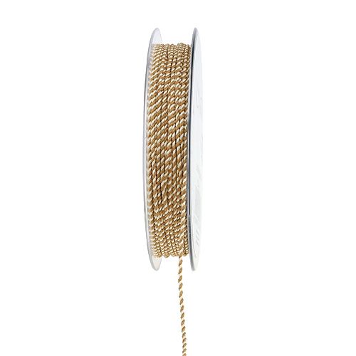Floristik24 Koord crème-karamel 1mm 25m