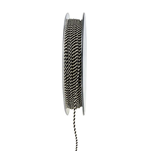 Floristik24 Koord bruin-wit 1mm 25m