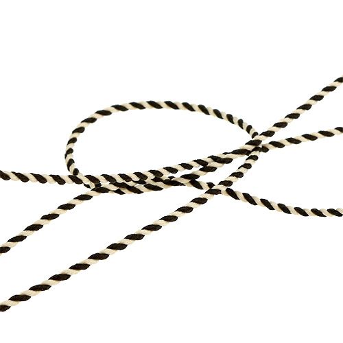 Floristik24 Koord bruin-wit 1mm 25m