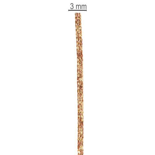 Glanzend decoratief koord op een rol voor knutselen en decoratie, 3 mm dik, 20 meter lang | Floristik24.nl
