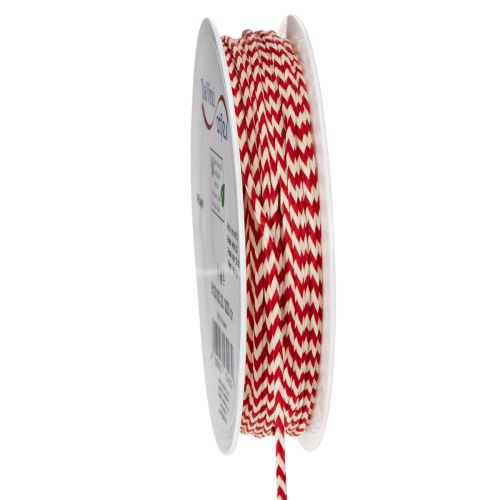 Koord met zigzagpatroon op een rol voor knutselen en verpakken, 3 mm diameter, 20 m lang kopen | Floristik24.nl