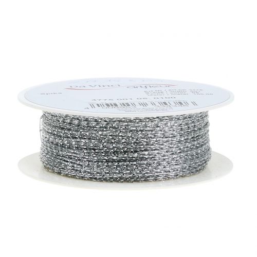 Floristik24 Koord zilver Ø1mm 100m