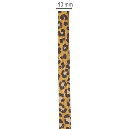 Krullend lint met luipaardprint, cadeaulint voor creatieve inpakprojecten, 10 mm, 100 m | Floristik24.nl