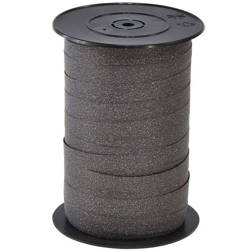 Floristik24 Decoratief tape Magnetico Metallic Zwart 10mm 100m