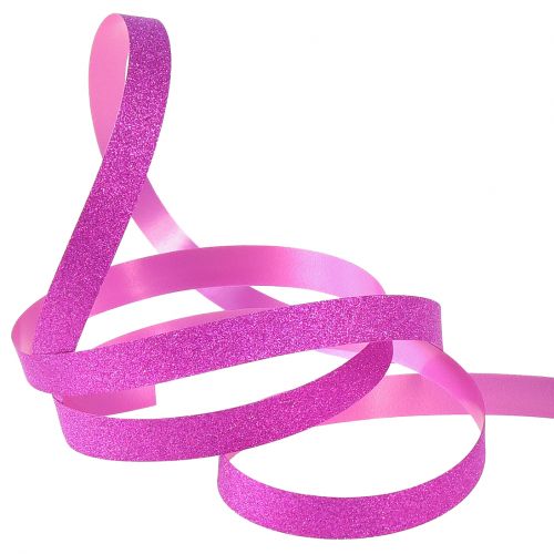 Artikel Cadeaulint met Glitter Magnetico Metallic Roze 10mm 100m