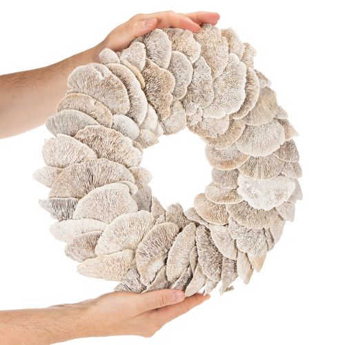 Kerstkrans van spons, natuurlijke decoratie, 37 cm | Floristik24.nl
