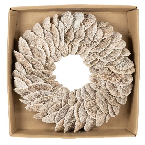 Kerstkrans van spons, natuurlijke decoratie, 37 cm | Floristik24.nl