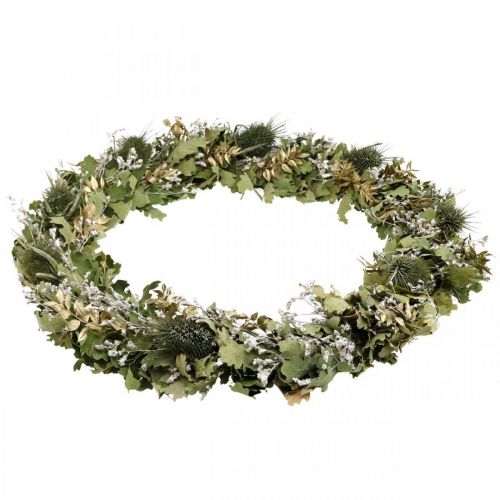 Artikel Kerstkrans droogkrans eiken kaart distel Ø45cm