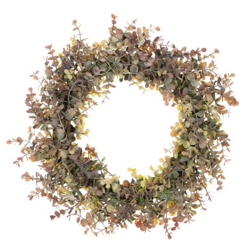 Kunstmatige eucalyptuskrans, herfstdecoratie, rond, 45 cm kopen | Floristik24.nl