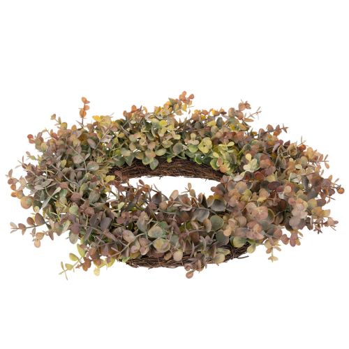 Kunstmatige eucalyptuskrans, herfstdecoratie, rond, 45 cm | Floristik24.nl