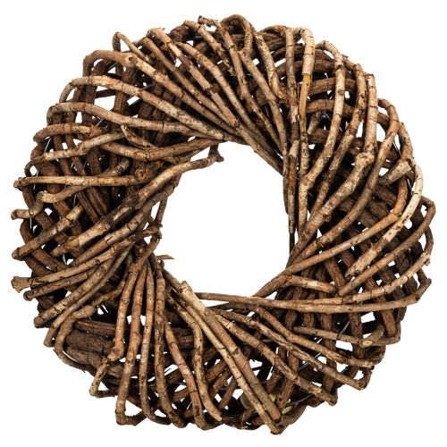 Krans gemaakt van natuurlijke takjes, ronde rotankrans om zelf te maken, 35 cm