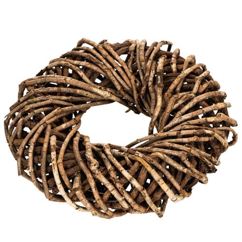 Krans gemaakt van natuurlijke takjes, ronde rotankrans om zelf te maken, 35 cm | Floristik24.nl