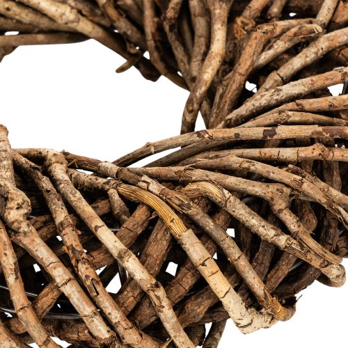 Krans gemaakt van natuurlijke takjes, ronde rotankrans om zelf te maken, 35 cm | Floristik24.nl