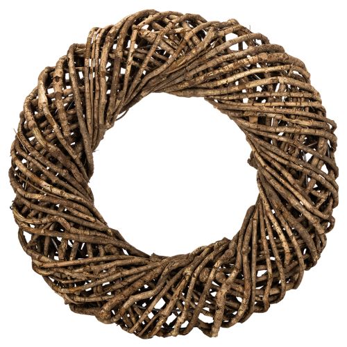 Decoratieve krans gemaakt van natuurlijke takken, rotankrans, rond, groot, 45 cm. kopen | Floristik24.nl