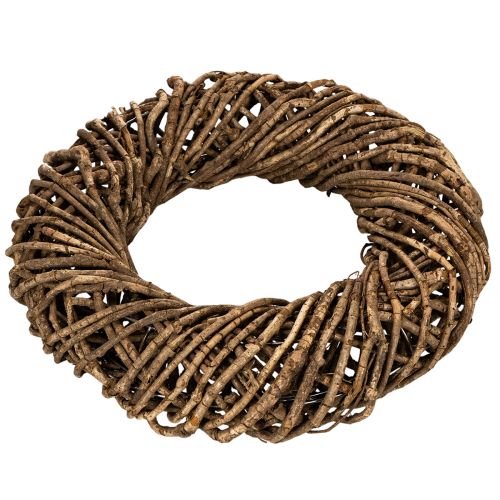 Decoratieve krans gemaakt van natuurlijke takken, rotankrans, rond, groot, 45 cm. | Floristik24.nl