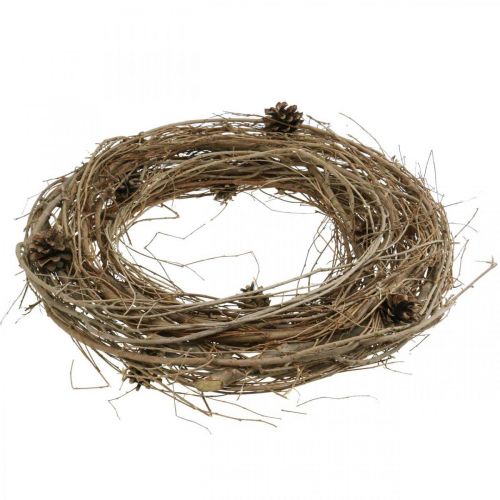 Floristik24 Takjeskrans iep naturel krans deco krans natuur Ø45cm