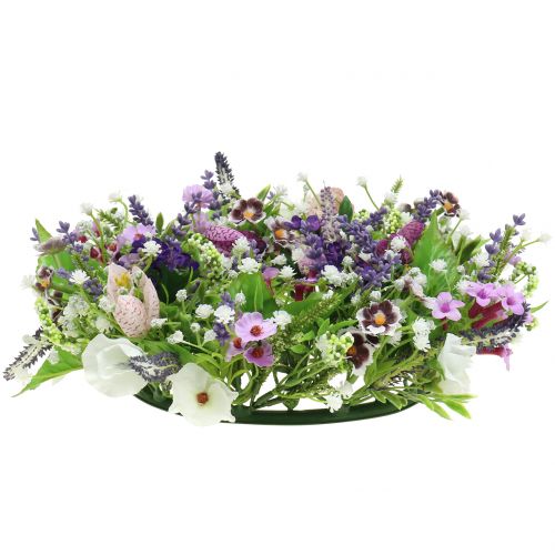 Floristik24 Krans dambord bloem/lavendel/lila Ø28cm