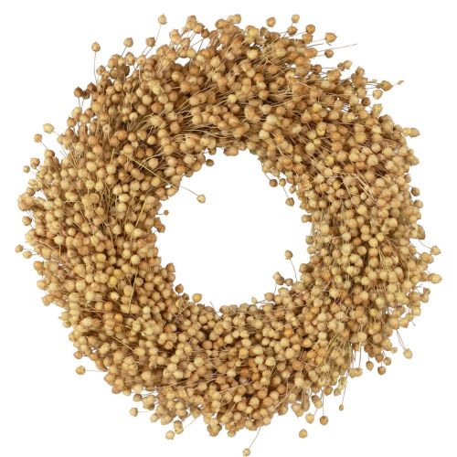 Floristik24 Boho sierkrans vlas sierkrans naturel krans droog Ø28cm