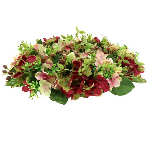 Floristik24 Krans hortensia's / bessen donkerrood Ø30cm