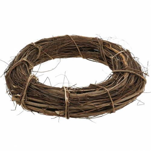 Floristik24 Decoratieve kranswilg Ø30cm naturel deurkrans of raamkrans