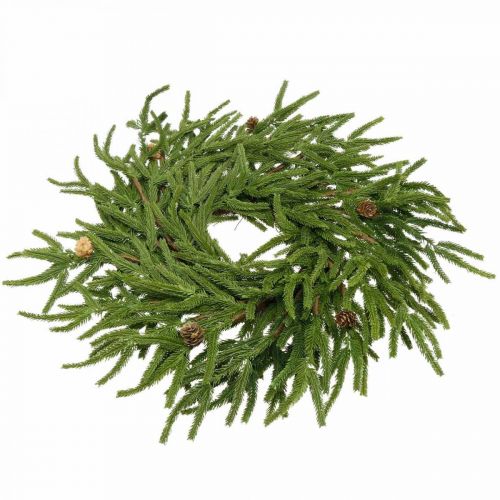 Floristik24 Kunst cipressenkrans met kegels Decoratieve cipressenkrans Ø55cm