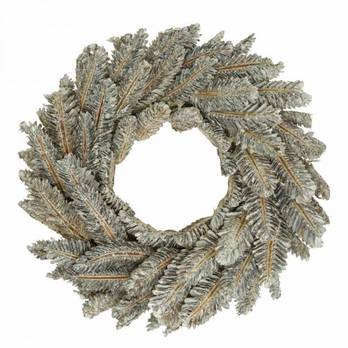 Sierkranskegels Adventskrans deurkrans wit, glitter Ø35cm