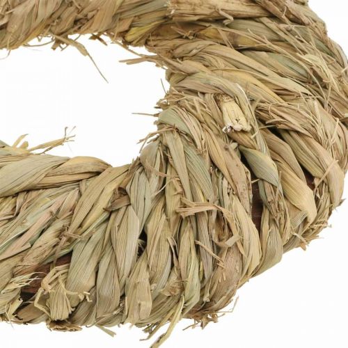 Floristik24 Strokrans gevlochten Ø19cm mini deco krans naturel deurkrans